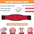 Black infrared physical therapy belt for waist pain relief with adjustable settings