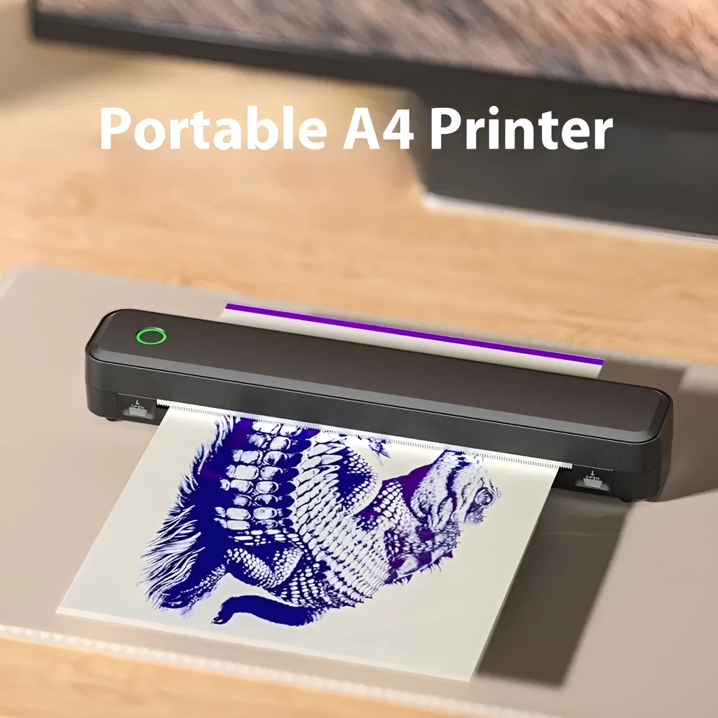 Black or white Bluetooth thermal printer for mobile phone drawing printing, 295mm long.