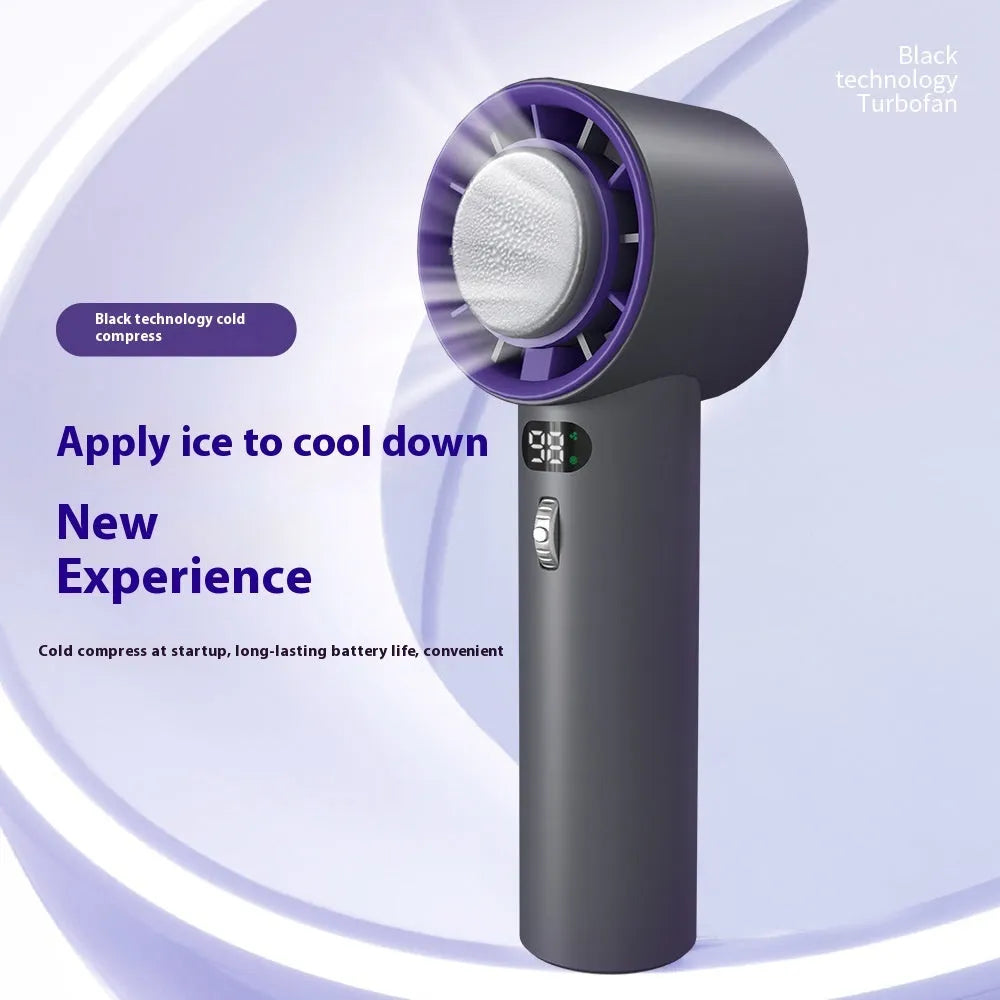 Portable handheld turbo fan with semiconductor refrigeration 3000mAh battery adjustable speed mini personal fan