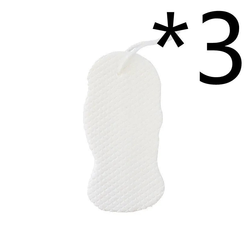 White 3D fish scale pattern bath sponge ball for gentle body exfoliation in the shower