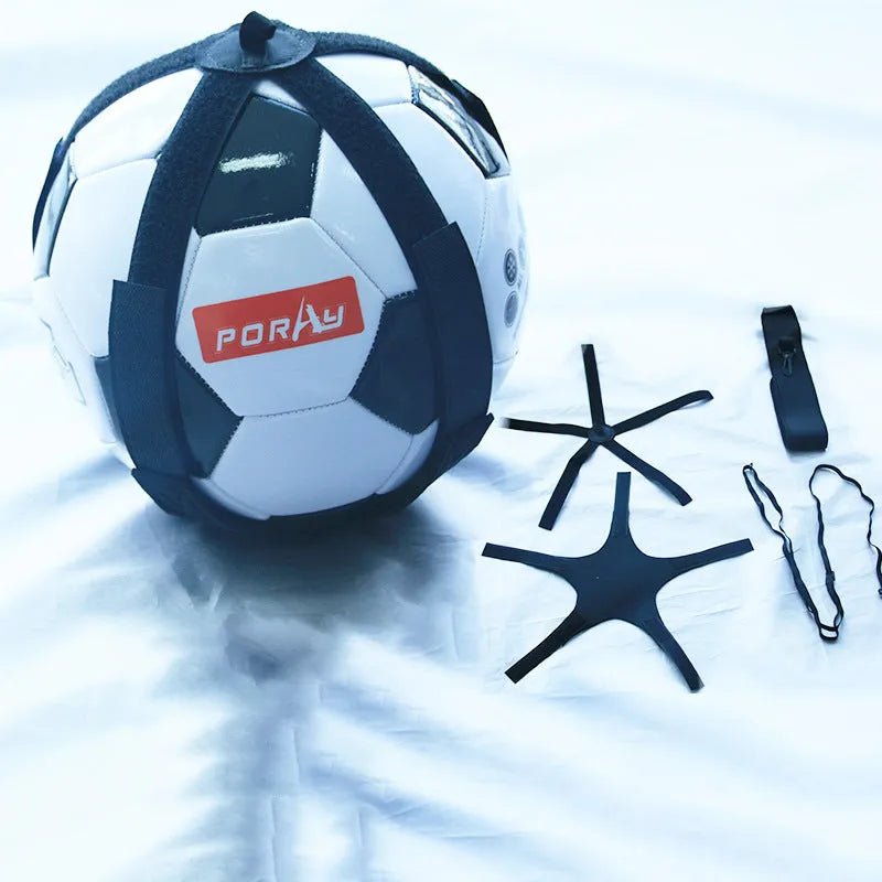 Black football juggling belt with rotating mechanism for 2-metre practice