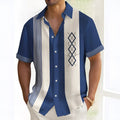 Men's loose fit printed cardigan shirt in multicolor polyester fabric for leisure wear