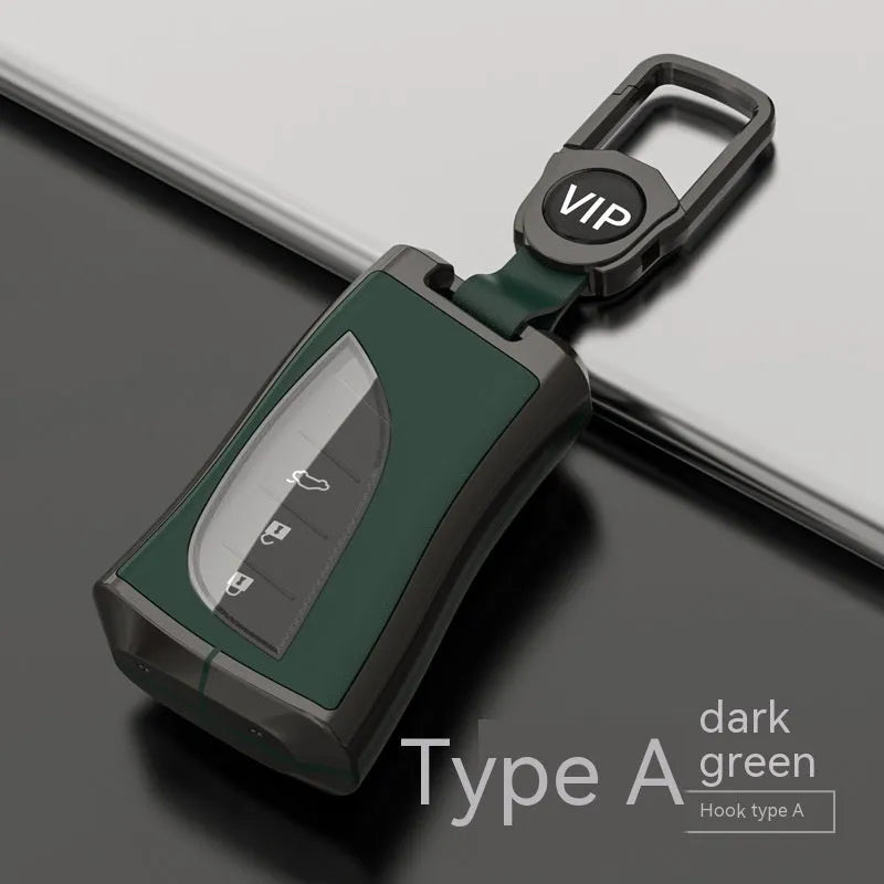 Zinc alloy and TPU Lexus A series key case cover in black with belt buckle attachment