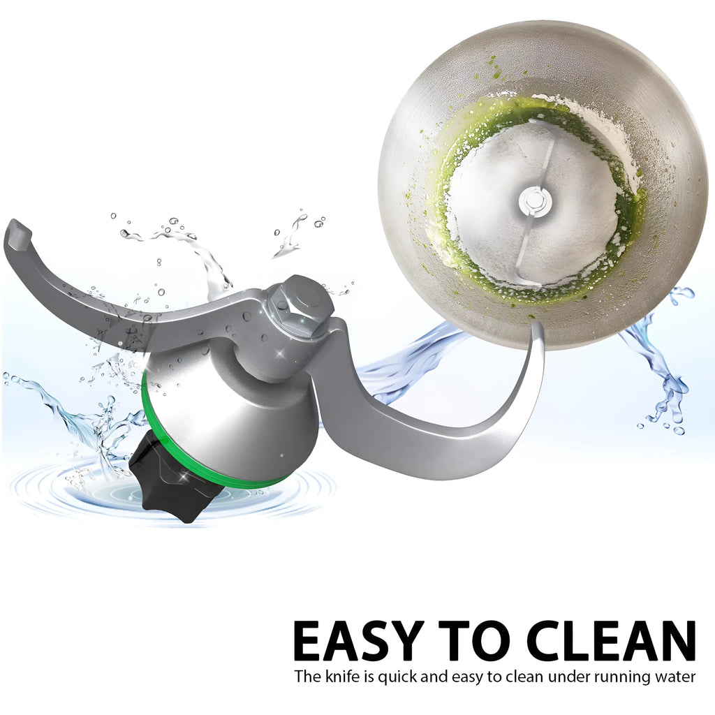 Thermomix replacement dough knife with stainless steel and ceramic construction for TM5 and TM6 models