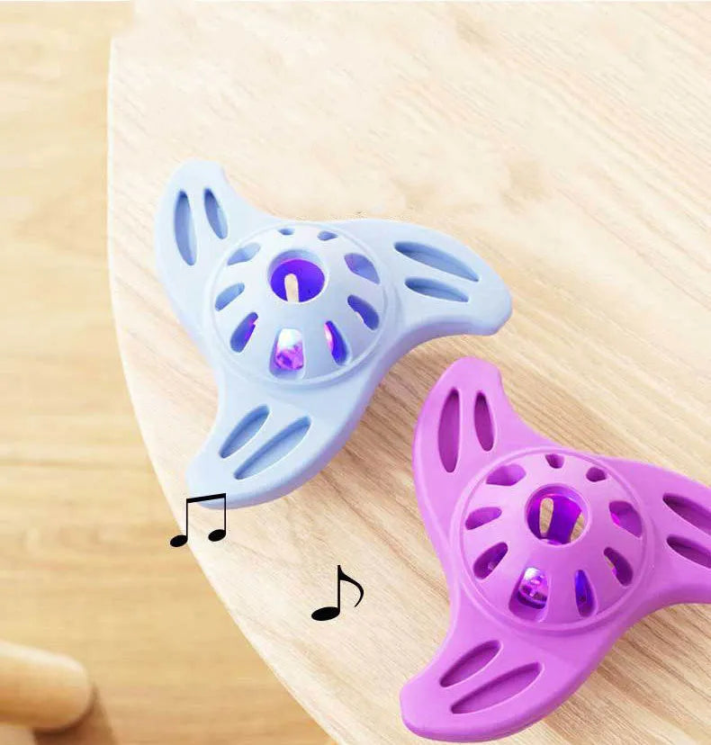 Blue bite-resistant boomerang-shaped dog chew toy with molar texture for large dogs.