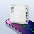Type-C mobile phone charging plug in white plastic with USB interface for EU UK US sockets
