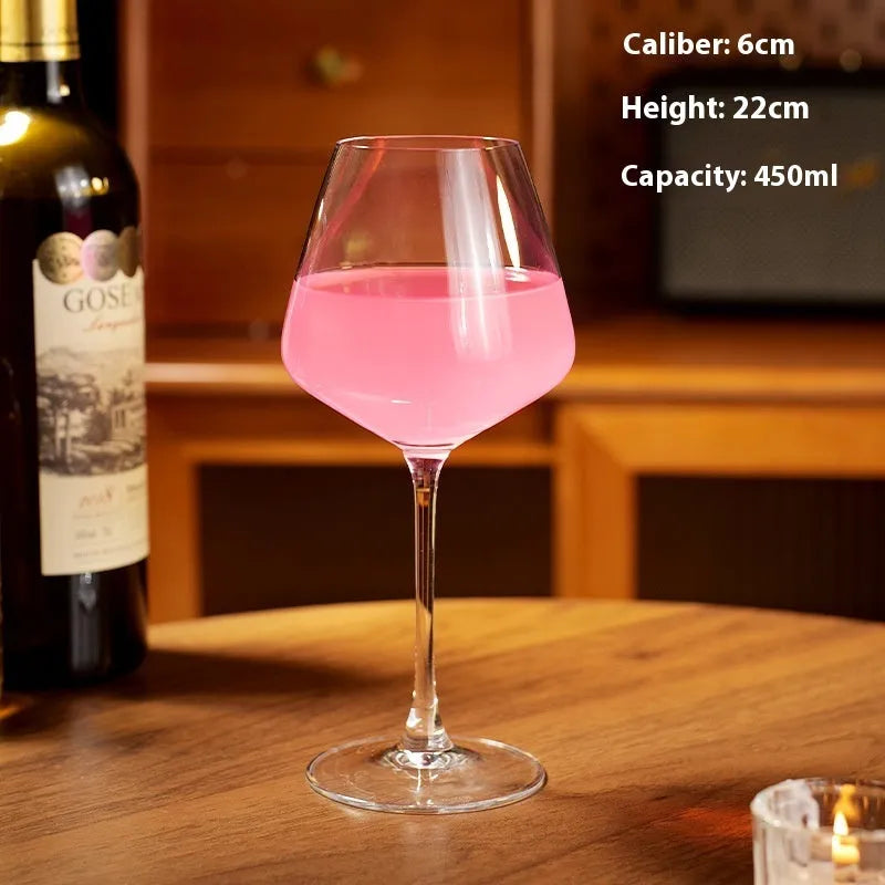 Crystal glass wine glass pressed single layer tumbler in champagne colour no handle