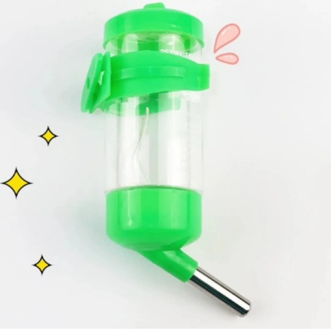 Plastic pet water feeder with ball kettle drinking mechanism in green, yellow, pink, white or sky blue colours