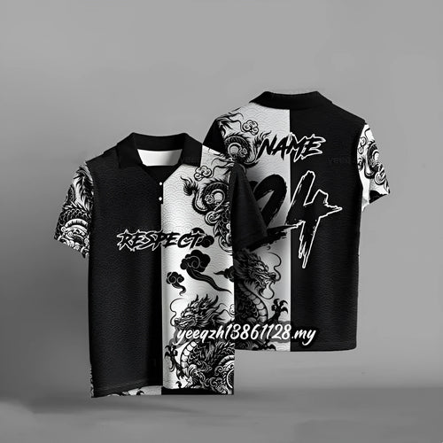 Black oversized t-shirt with a raised 3D digital print graphic on the front.