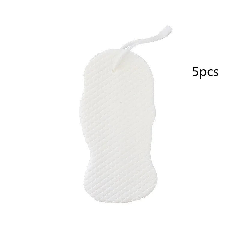 White 3D fish scale pattern bath sponge ball for gentle body exfoliation in the shower