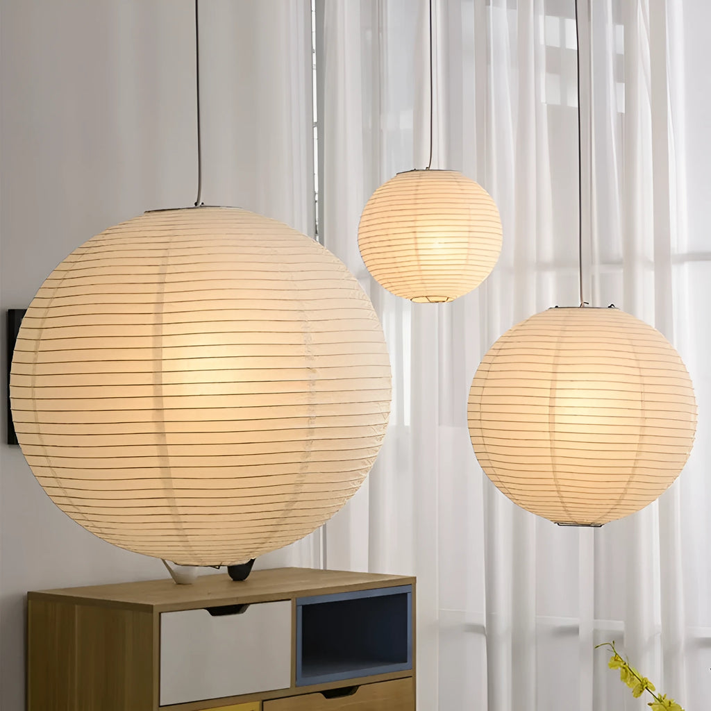 Ji Ji Feng Wind Xuan paper pendant lamp in modern simplicity style, flat diameter 50cm, for ceiling installation