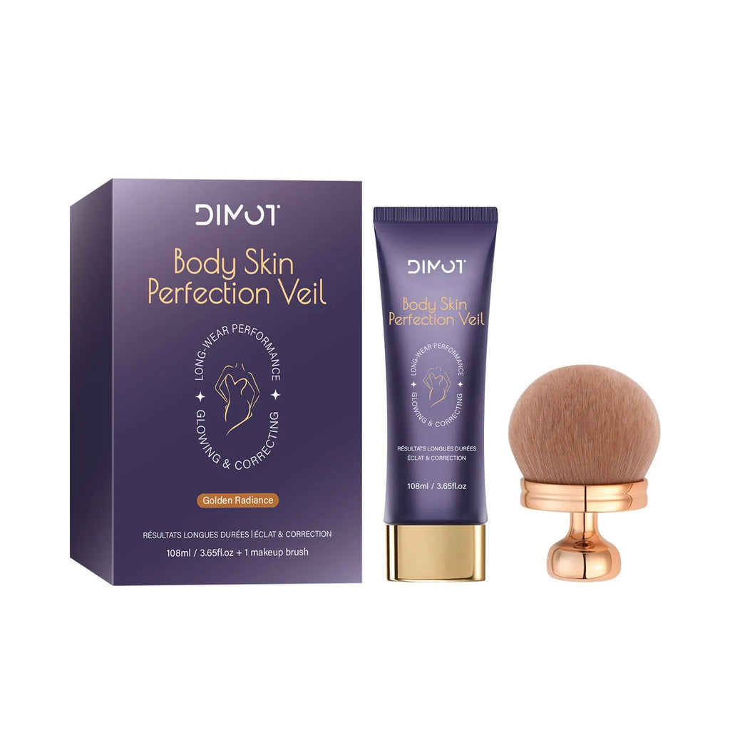 108ml tube of waterproof body concealer cream with an attached application brush for covering tattoos.