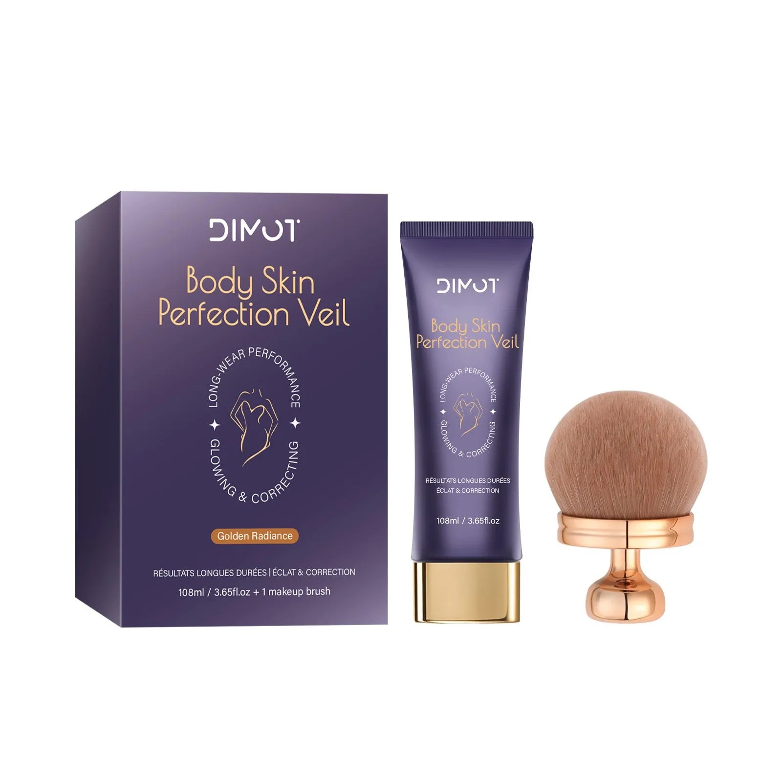 108ml tube of waterproof body concealer cream with an attached application brush for covering tattoos.