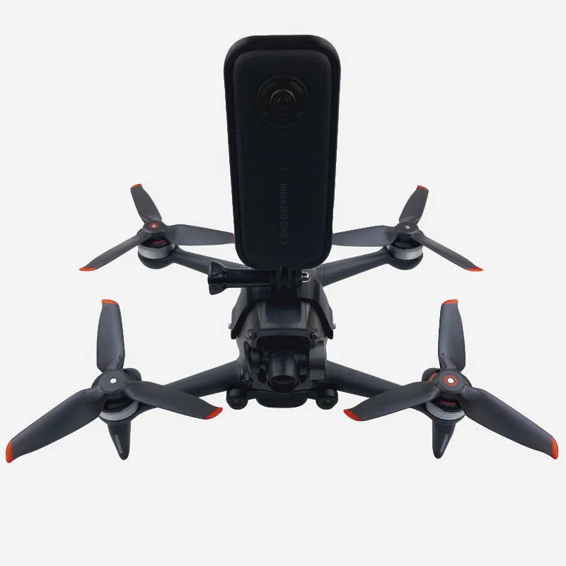 3D printed FPV drone camera expansion bracket with GoPro mount and protective sponge