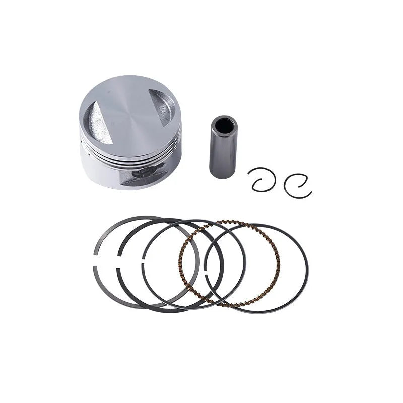 Pedal motorcycle engine piston kit aluminium alloy 57.4mm bore with piston rings and pin