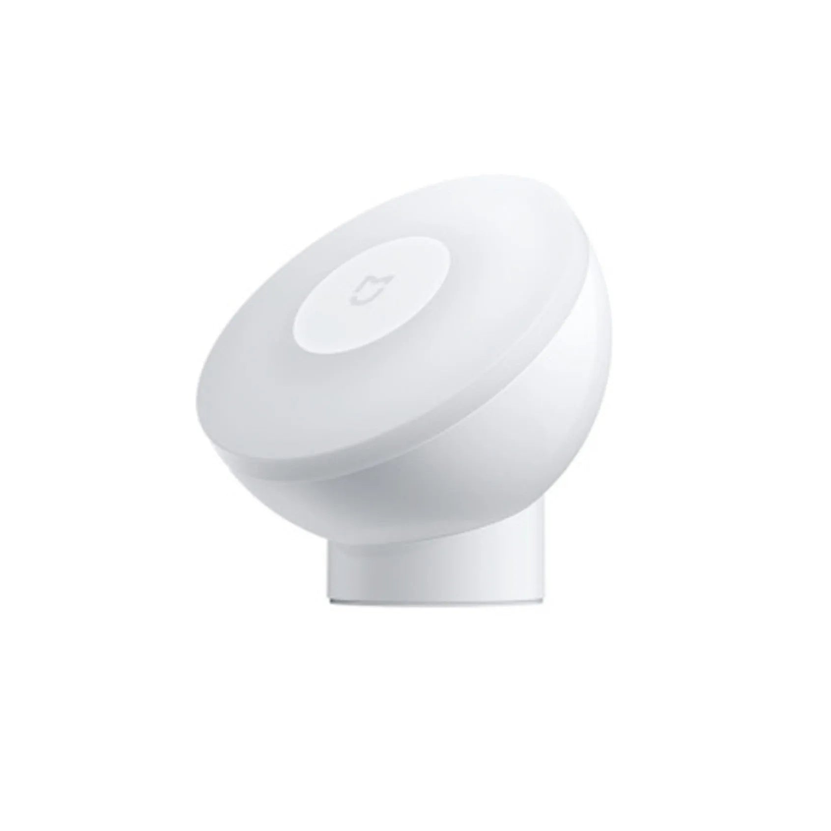 White PC bedside table lamp with human body induction and Bluetooth, compact 94x94x71mm dimensions