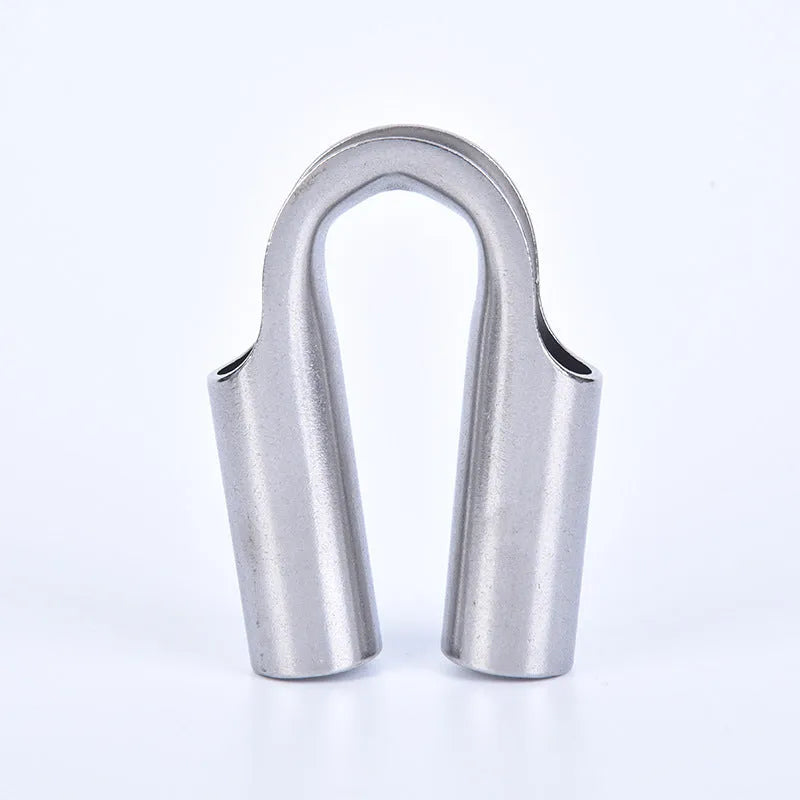 Stainless steel tubular chicken heart ring sleeve ring set showing round design and multiple tube size specifications
