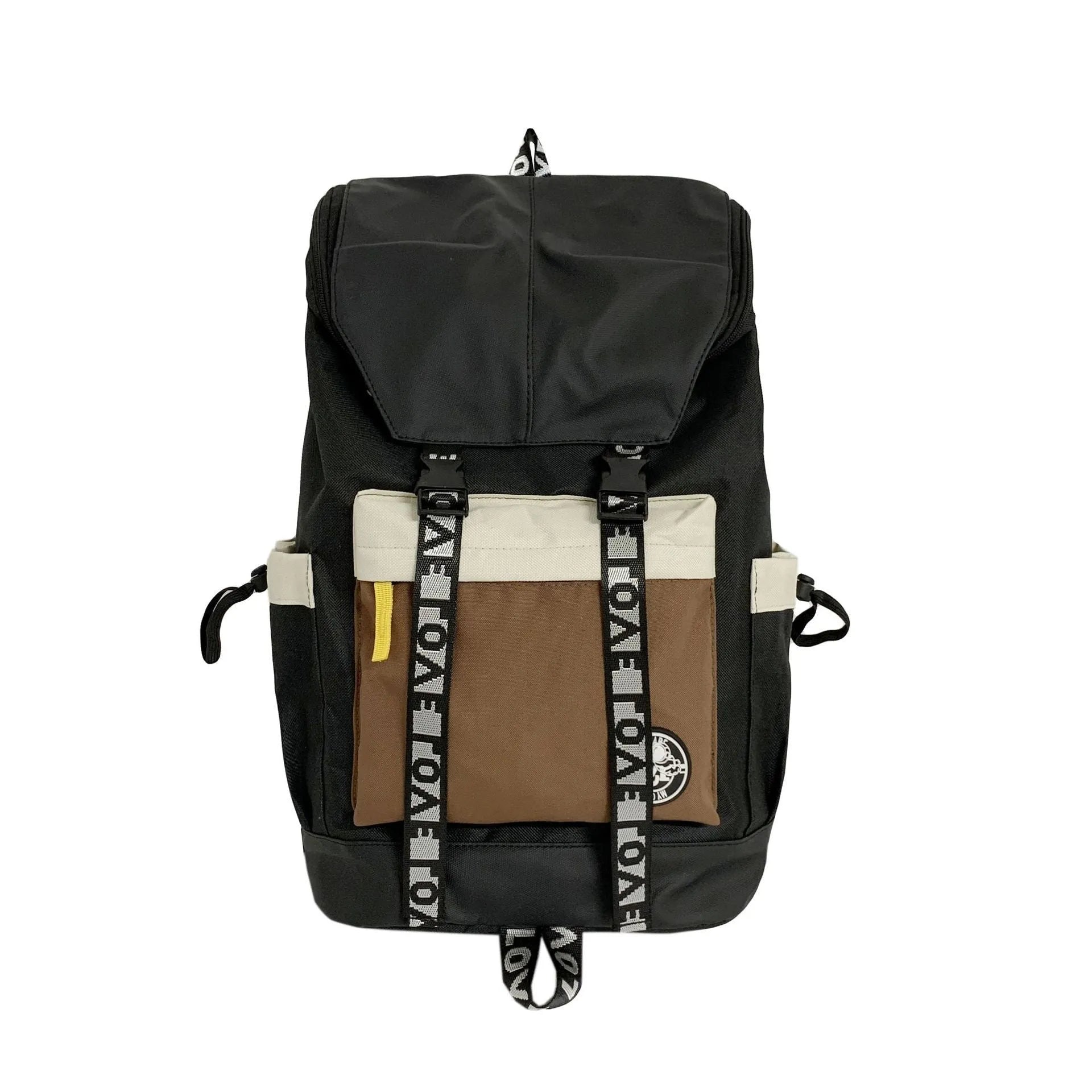 Oxford cloth backpack in black, green, or red with handheld and shoulder straps
