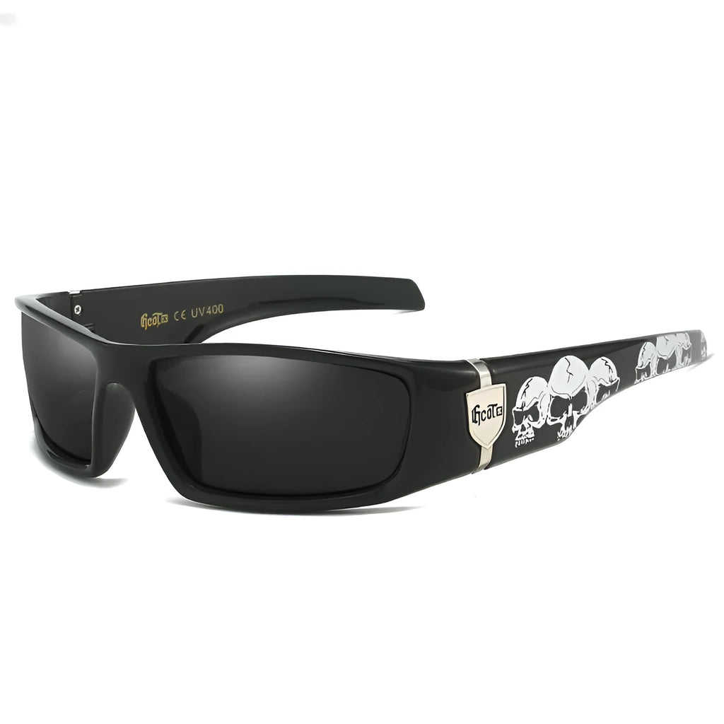 Bandit style hip hop West Coast polarized sunglasses G613 with PC lens box shape colour C1