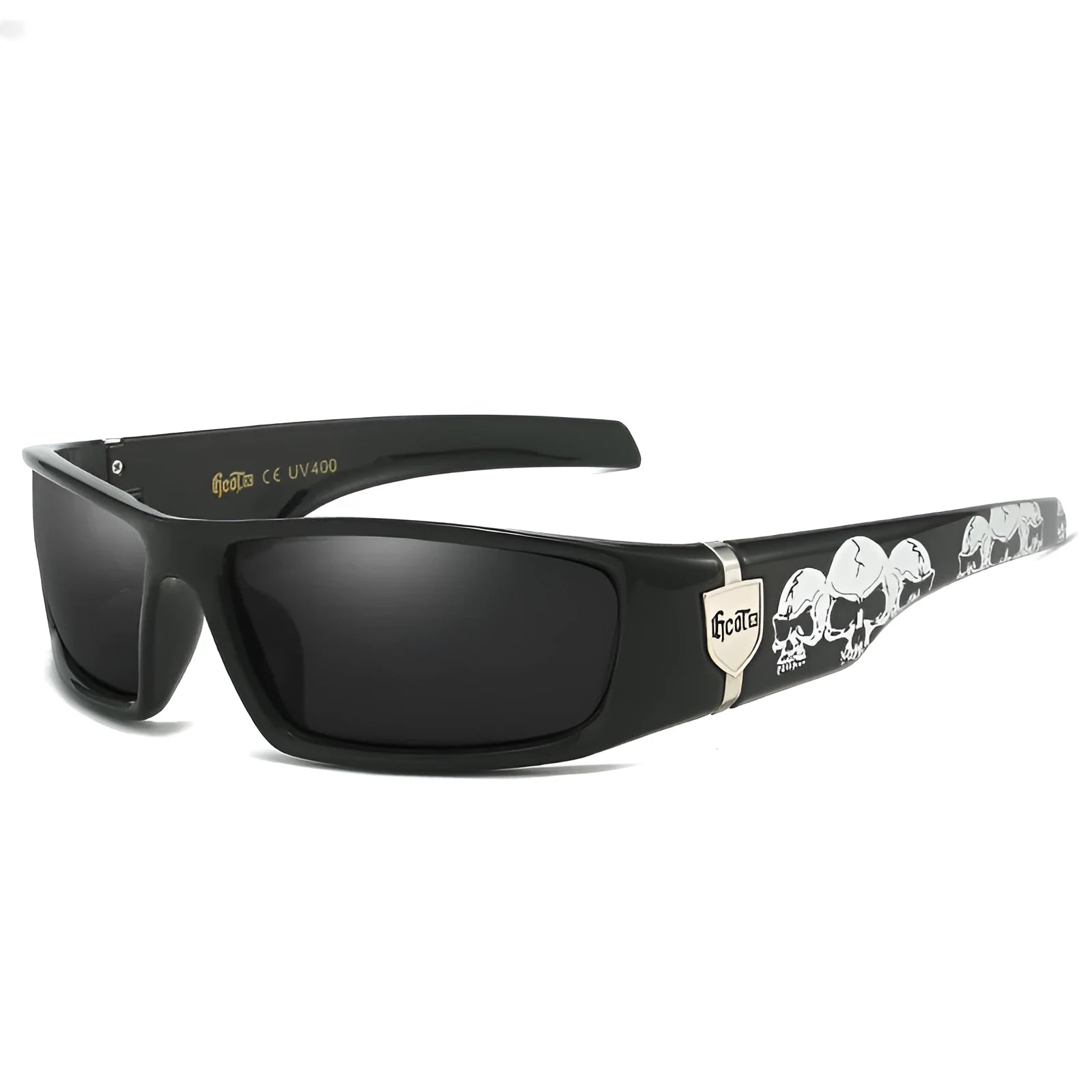 Bandit style hip hop West Coast polarized sunglasses G613 with PC lens box shape colour C1
