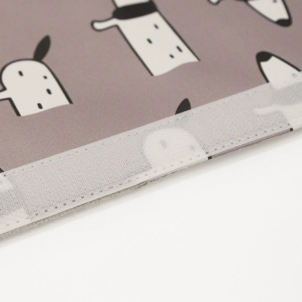 Cute cartoon sausage dog design PU leather seat belt shoulder pad protector 14x22cm