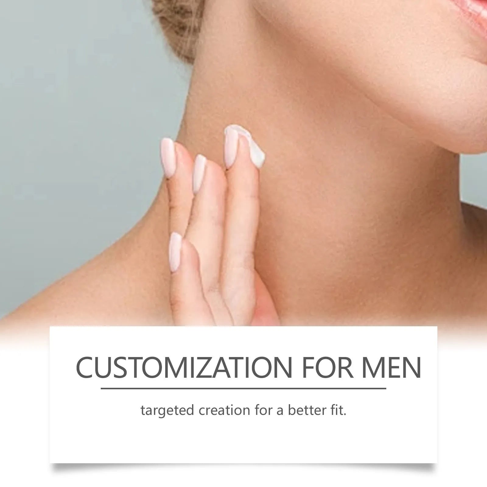 Men's neck stretch cream 50g jar with collagen and retinol ingredients