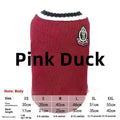 College-style warm winter cat coat in wine red on a British Shorthair cat, size M, side view