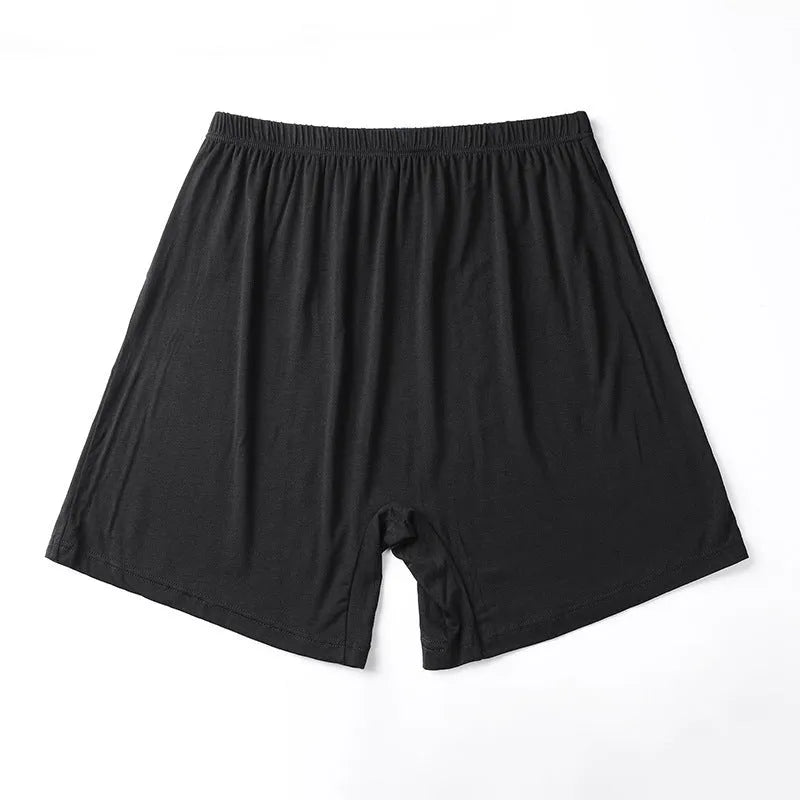 Men's solid colour high-waist modal boxers in black, blue, grey, brown