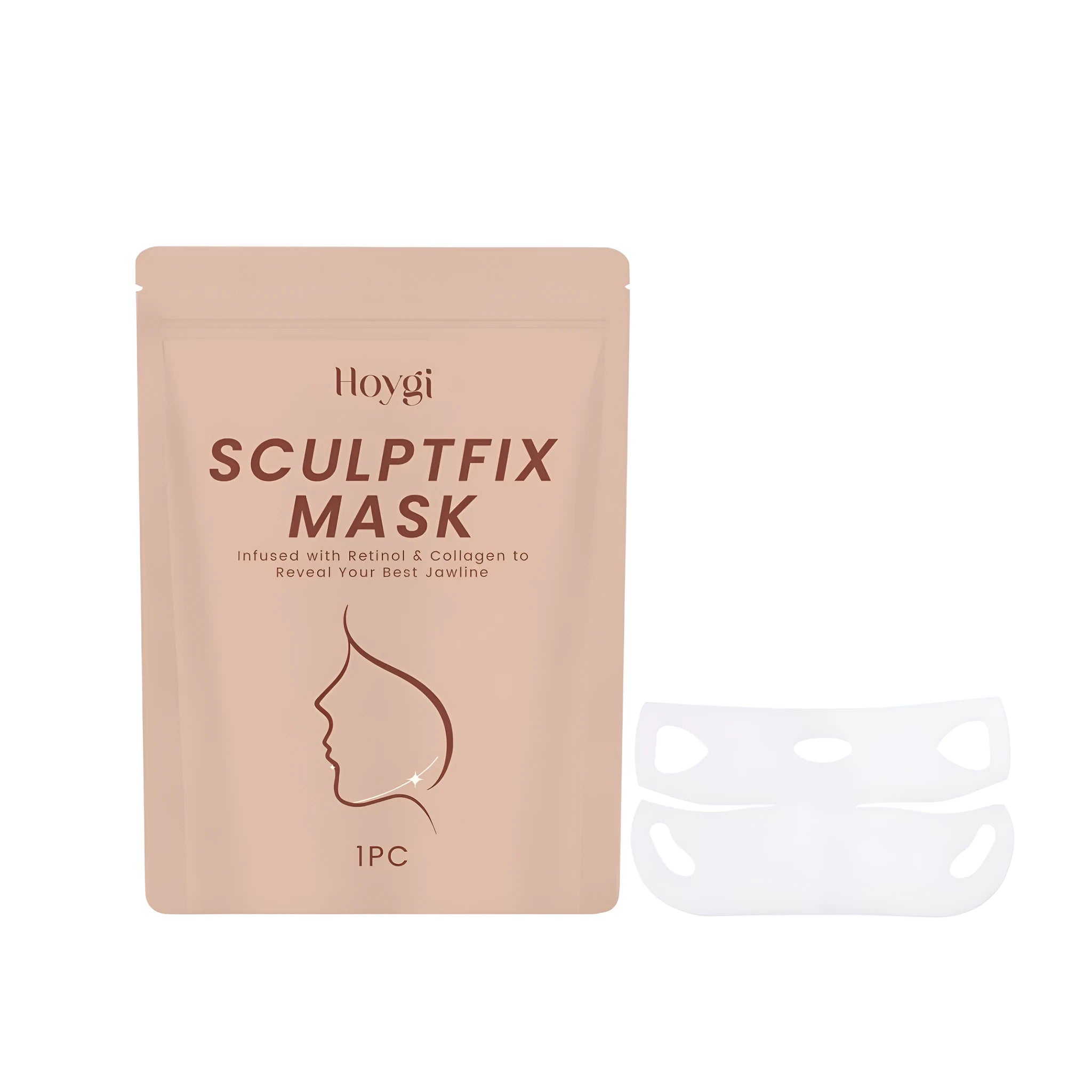 V-shaped Chin Mask single-use facial mask with collagen and retinol for anti-aging treatment