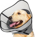 Pet sterilisation collar adjustable ring in polyester fabric showing L M XL size options