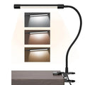 26cm black and white LED desk lamp with USB power for student study