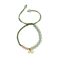 Hand woven red rope bracelet with flower charm, Lily Carrying Strap colour, national style for women
