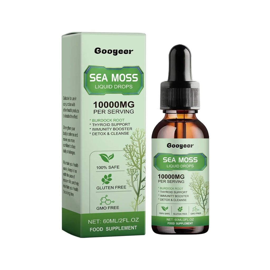 Googeer Sea Moss Liquid Drops 60ml bottle body care treatment with traditional Chinese medicine extract