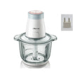 2L glass bowl electric vegetable chopper blender with stainless steel interface and blade assembly
