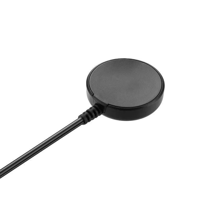 USB watch charger with fast charging cable black plastic compact 34 by 10mm wireless charger