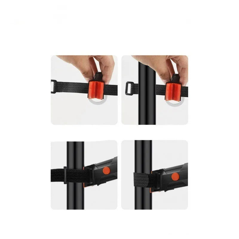 Waterproof USB charging cycle taillight in yellow for night riding safety