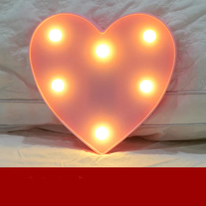 LED letter lights 22cm plastic alphabet in picture colour for birthday party and proposal decor