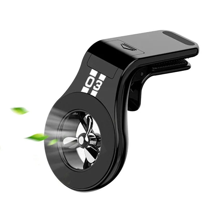 Magnetic car phone holder with fragrance slices attached to car air vent