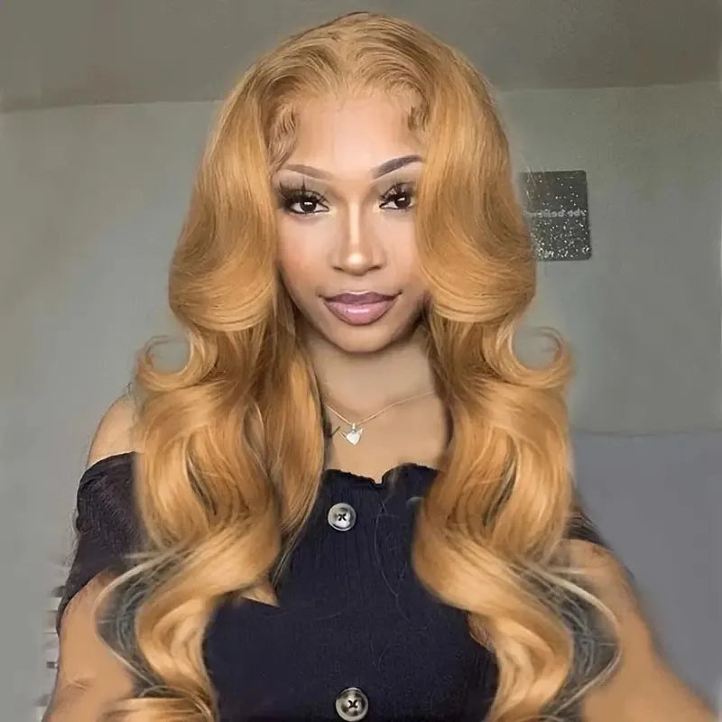 Long big wave wig in light brown with side bangs made from high temperature fibre