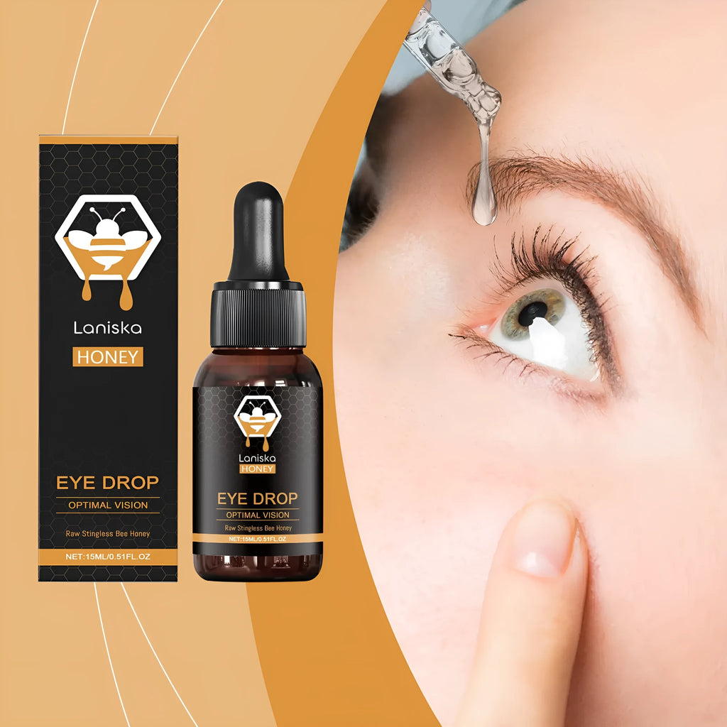Honey eye drops 15ml bottle with honey and sodium hyaluronate for eye fatigue relief