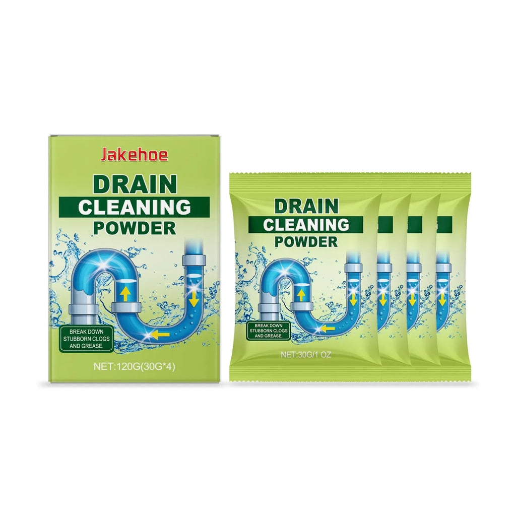 120g tub of drain cleaning powder for unblocking sinks and showers
