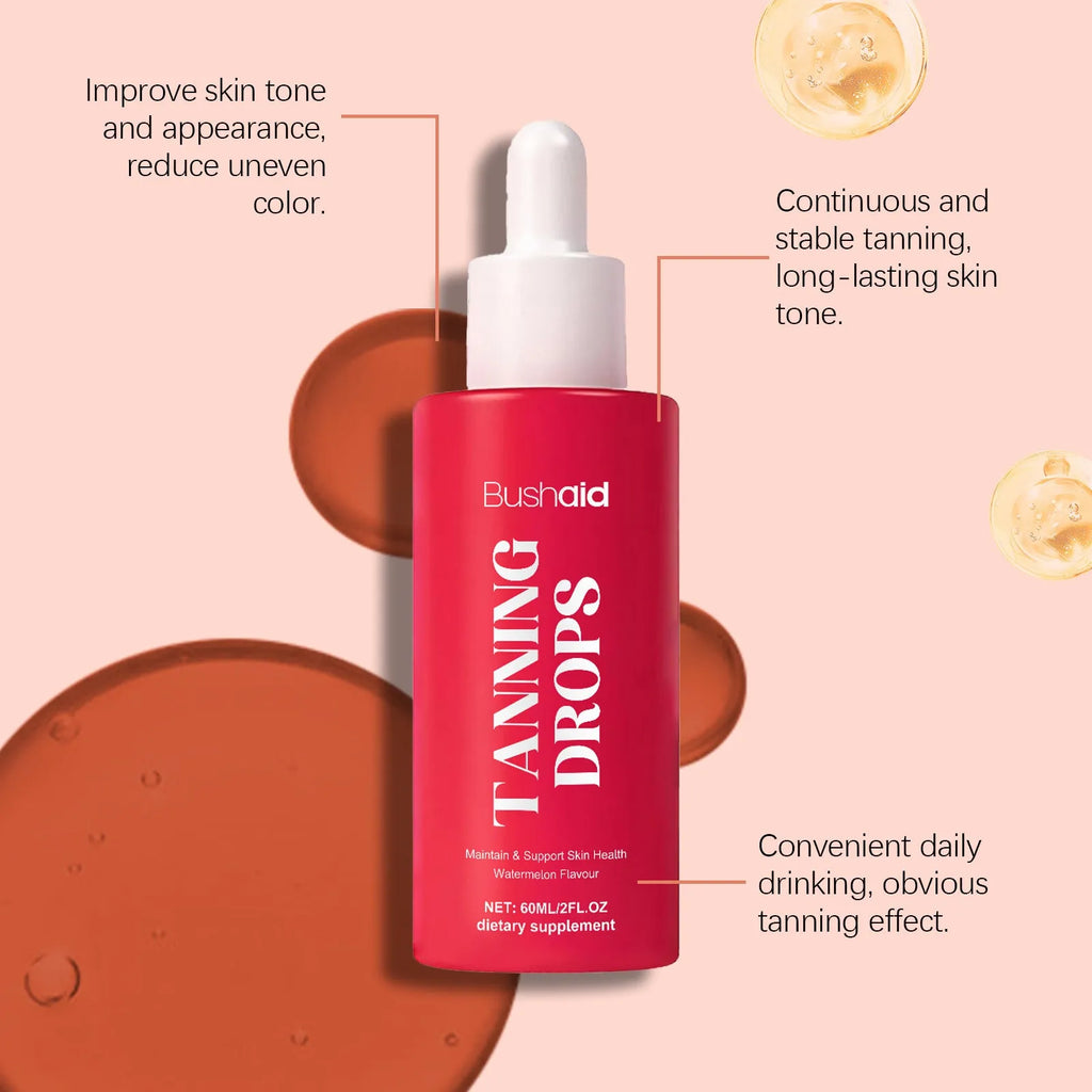 Sun-free Natural Beauty Black Drops Entrance tanning drops 60ml bottle with droplet dispenser