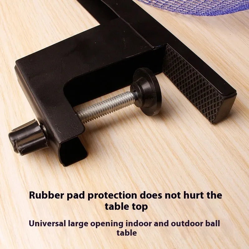 Universal thickened table tennis post clip for indoor open grid tables with steel construction