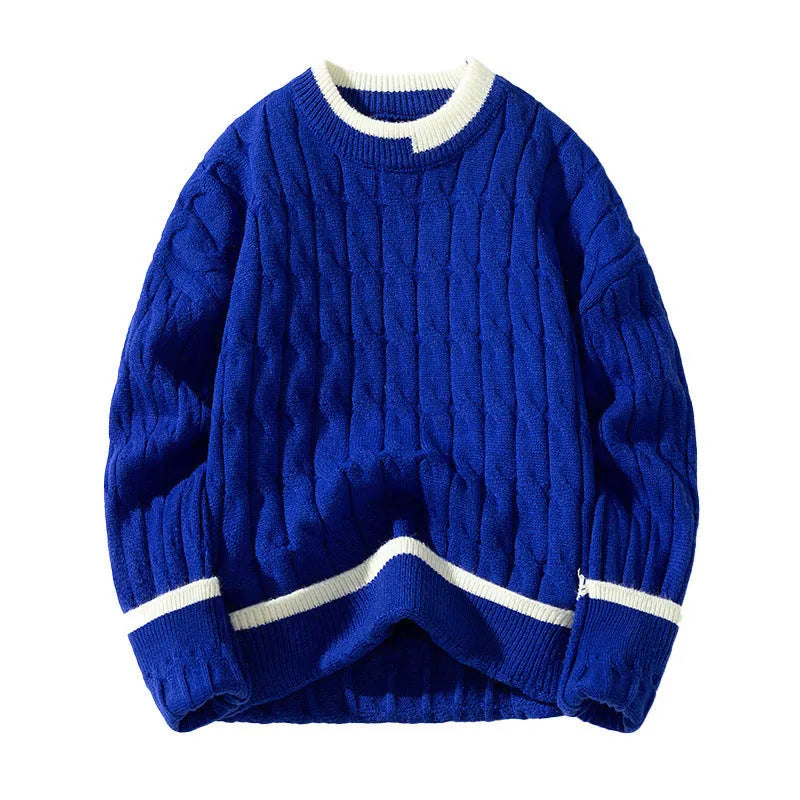 Men's two-piece modal and acrylic fibre sweater set in loose fit pullover style with long sleeves