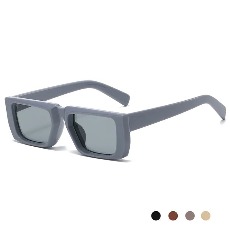 Special-shaped sunglasses with UV400 protection in multiple colour options including black and grey lens combinations