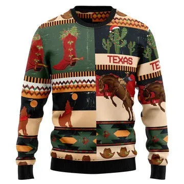 Men's loose fit long sleeve round neck sweatshirt with printed design, available in S-6XL