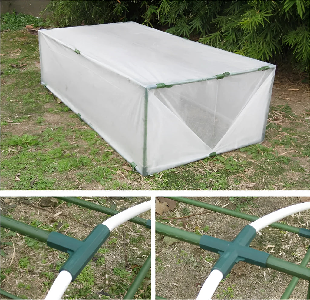 PP plastic plant stake connector with three-way and four-way joints for 11mm garden poles