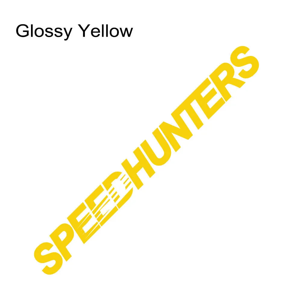 Speed Hunters reflective car vinyl sticker 59 by 10 centimetres, black colour, on car trunk