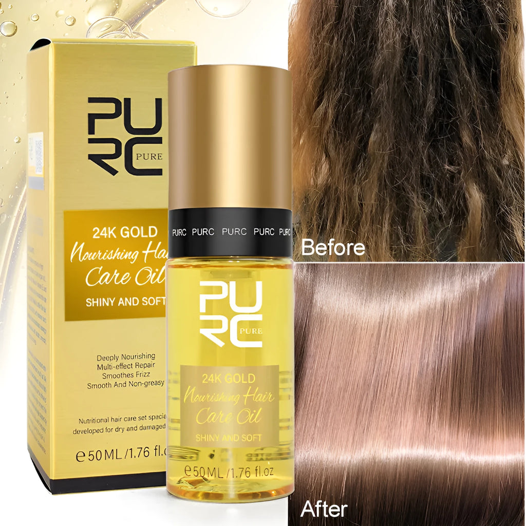 50ml yellow hair care essential oil bottle for scalp treatment and curly hair repair