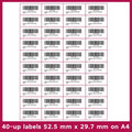 FBA label paper sheets showing 10 different grid configurations for Amazon barcode labels